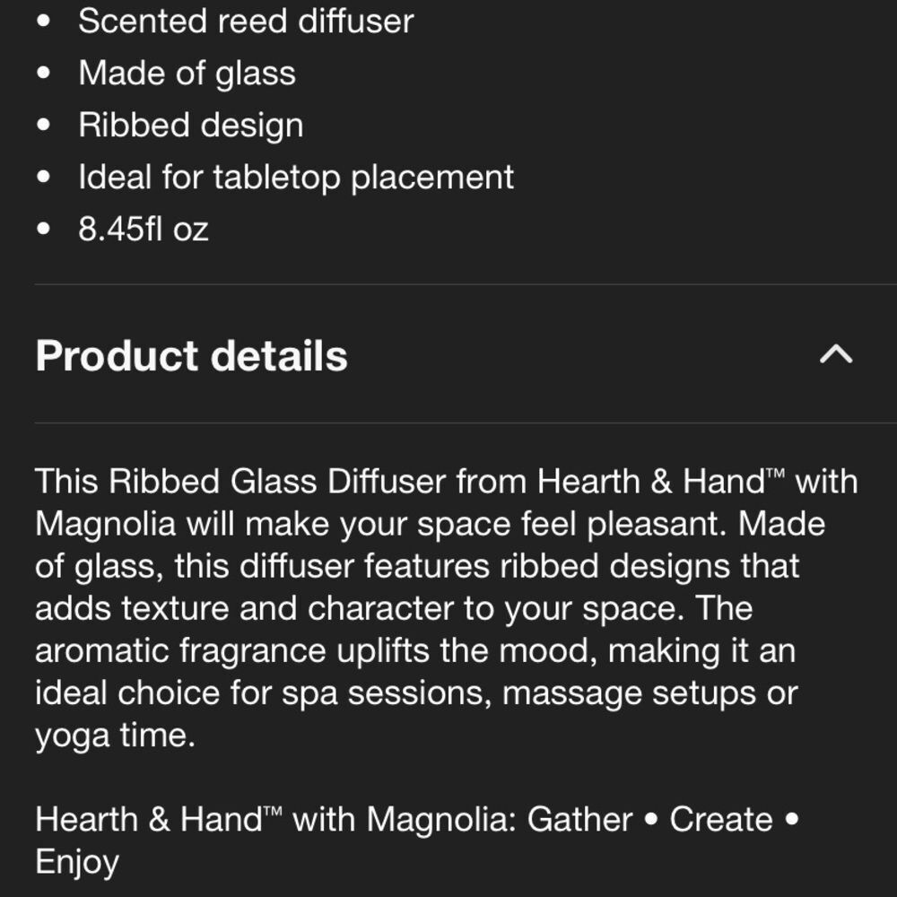 Hearth & Hand Glass Salt Reed Diffuser - Picture 5 of 8